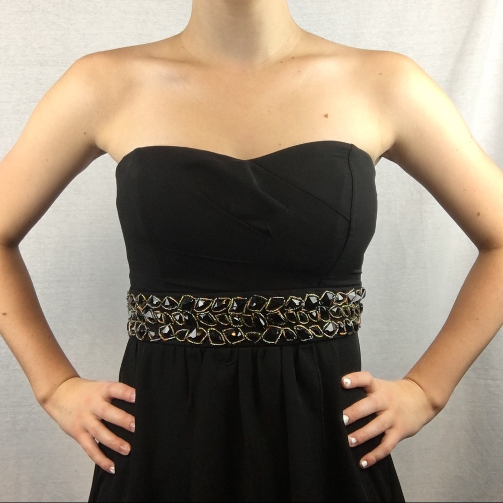 Strapless Sweetheart Neckline High/Low Dress